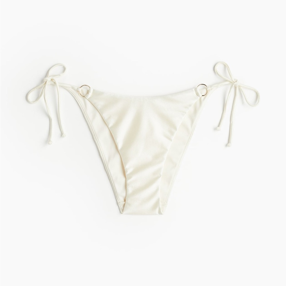 H&M Cream Tie-Side Bikini Bottoms